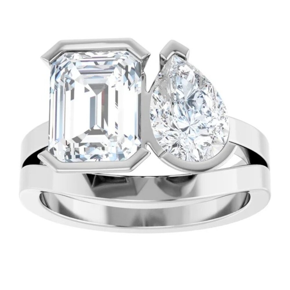 Lab Grown Two-Stone Diamonds (4 ctw) Engagement Ring